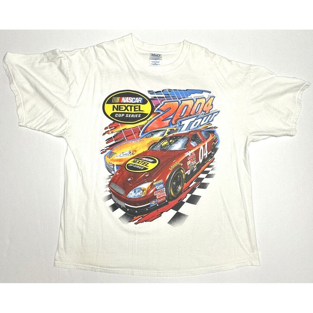 Nascar Men's Size 2XL T Shirt 2004 Nextel Cup Tour Inaugural Season Schedule